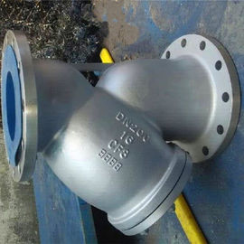 Compact Flanged Y Type Strainer With NPT Drain Plug ASME B 16.34 Design